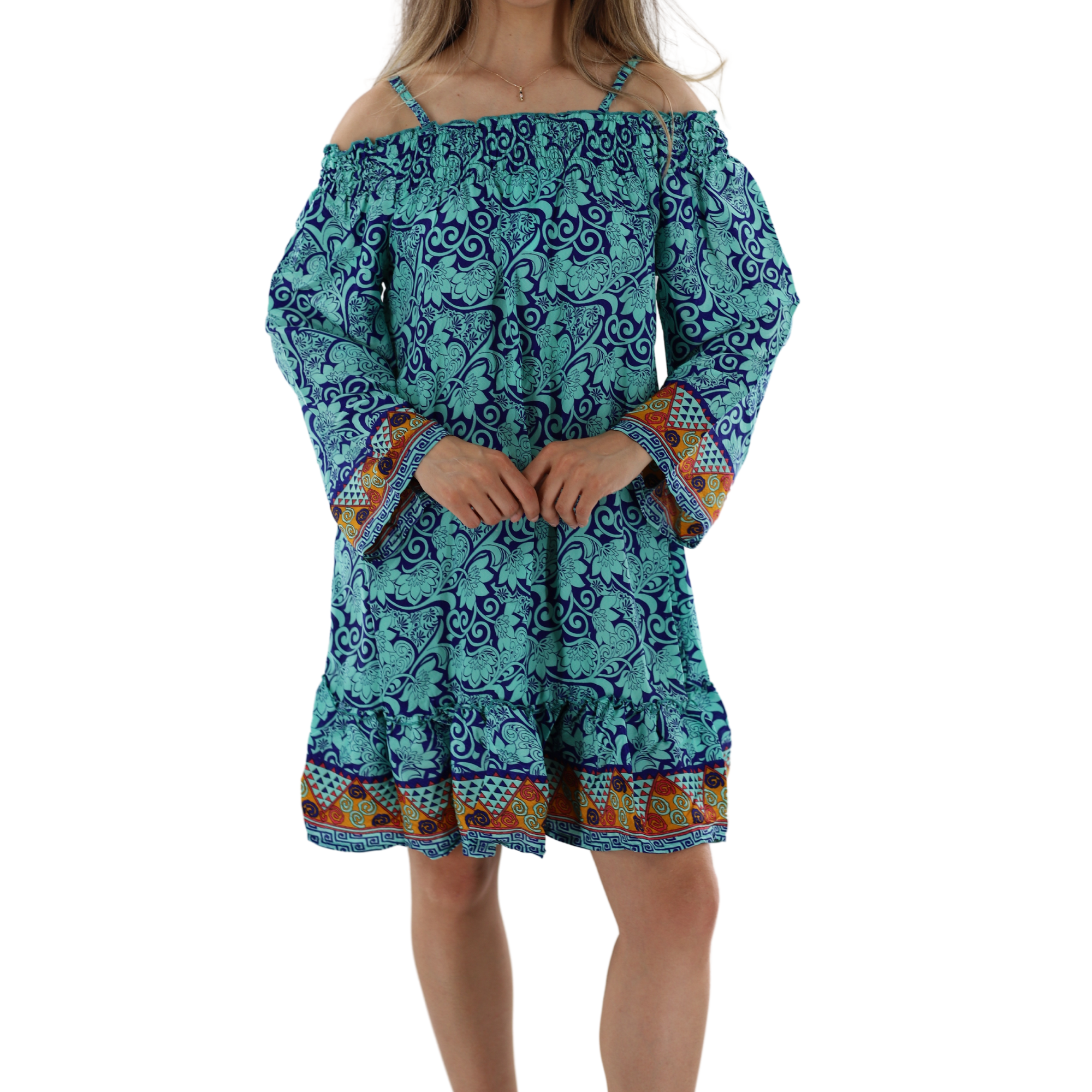 La Fiorentina Above The Knee Length Flowy Floral "Paola" Dress